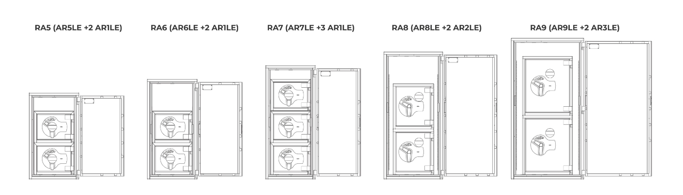 Croquis de RA Series Gun cabinet